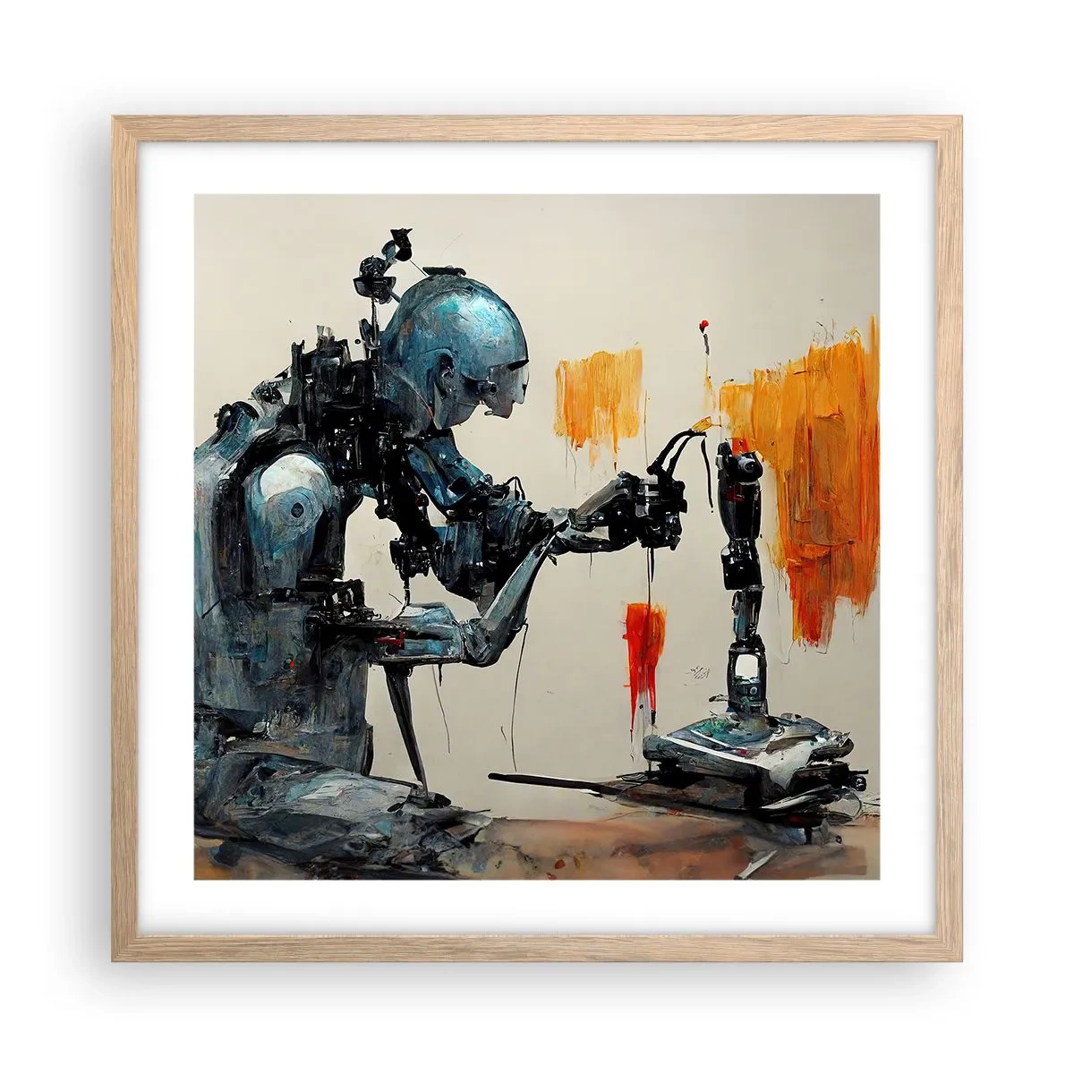 Poster in cornice rovere chiaro - È già domani... - 50x50 cm