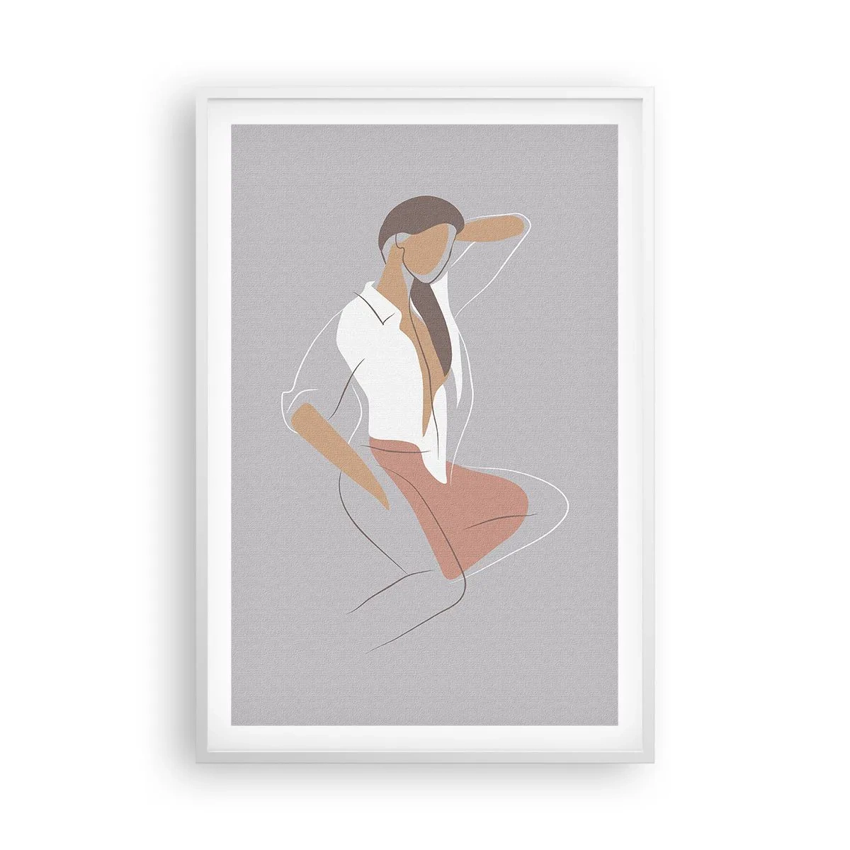 Poster in cornice bianca - Profilo di bellezza - 61x91 cm