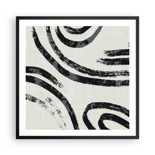 Poster in cornice nera - Interrotto a metà - 60x60 cm