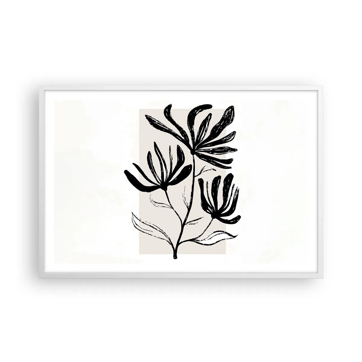 Poster in cornice bianca - Uno schizzo per l'erbario - 91x61 cm