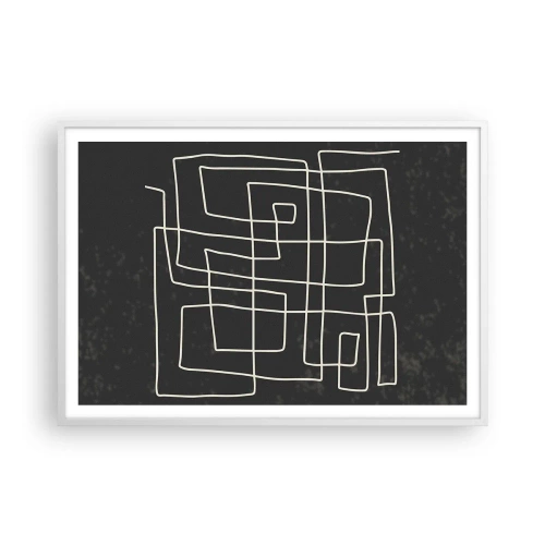 Poster in cornice bianca - Non è così semplice - 100x70 cm