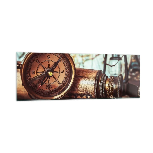 Quadro su vetro - Ti aspetta l'avventura dei pirati dei Caraibi - 90x30 cm
