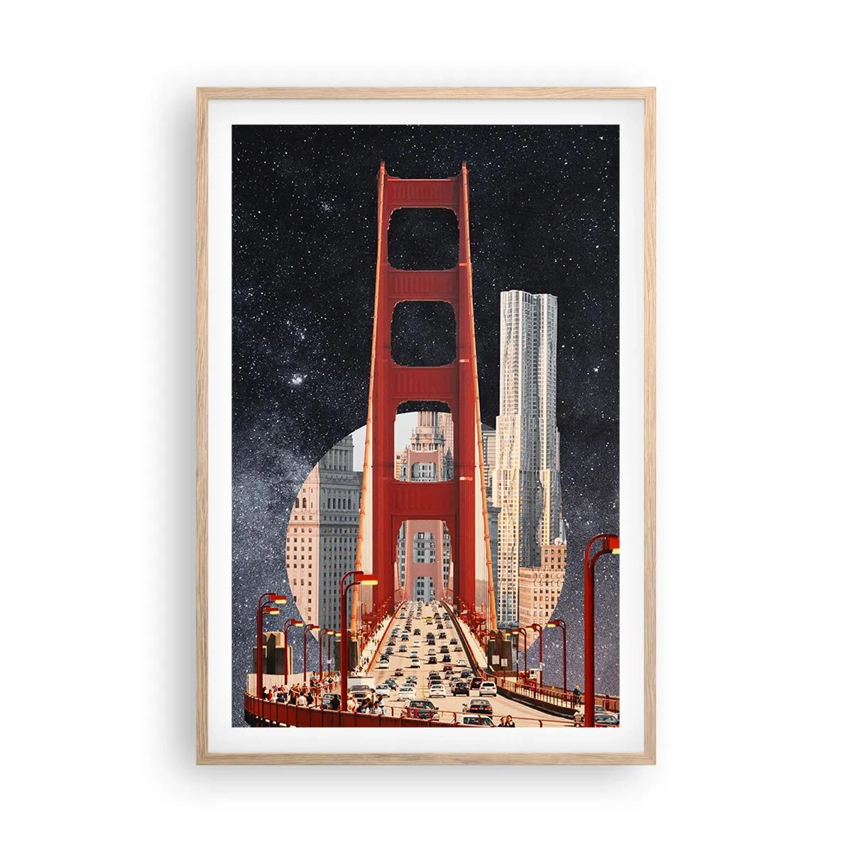 Poster in cornice rovere chiaro - Sempre al centro - 61x91 cm