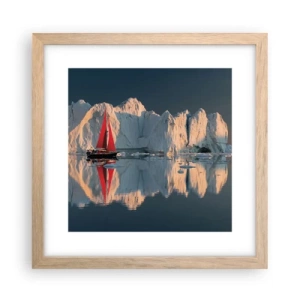 Poster in cornice rovere chiaro - Ai confini del mondo - 30x30 cm