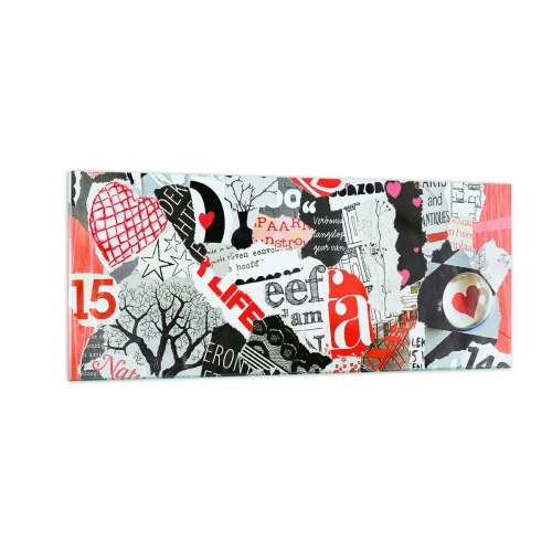 Quadro su vetro - Collage hipster - 100x40 cm