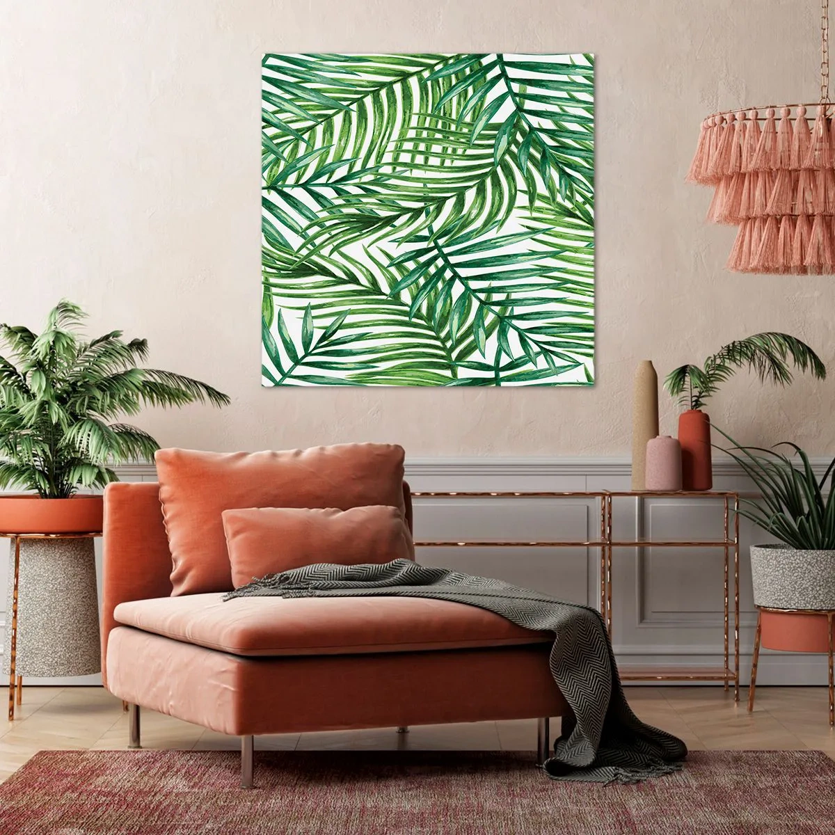 Quadro su tela - Stampe su Tela - Sotto un baldacchino verde - 30x30 cm