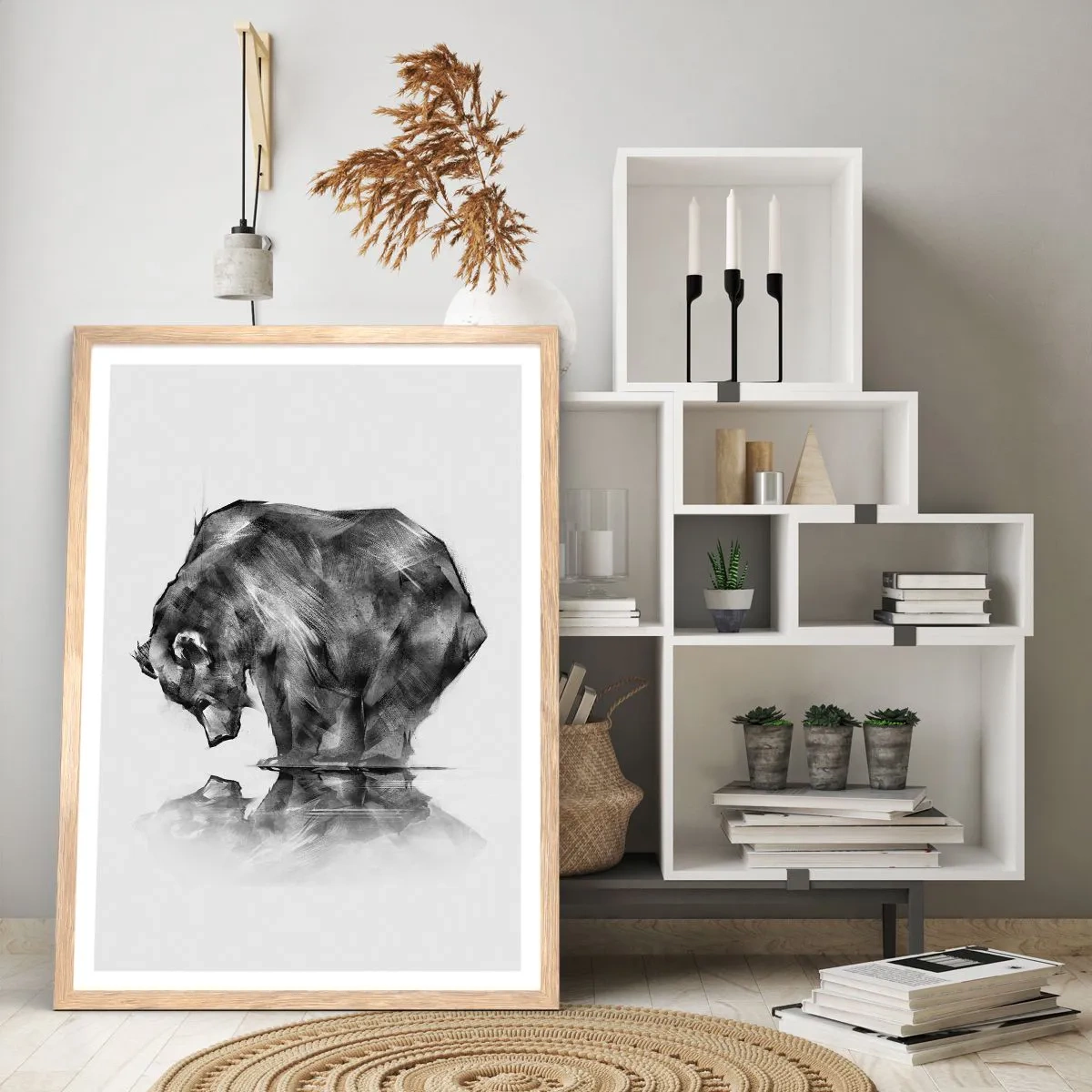 Poster in cornice rovere chiaro - Fa piacere vedere chi ci è caro - 61x91 cm