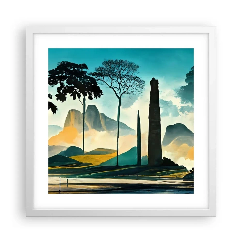 Poster in cornice bianca - Sempre più in alto - 40x40 cm