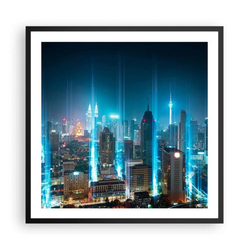 Poster in cornice nera - Da Berlino al cielo - 60x60 cm