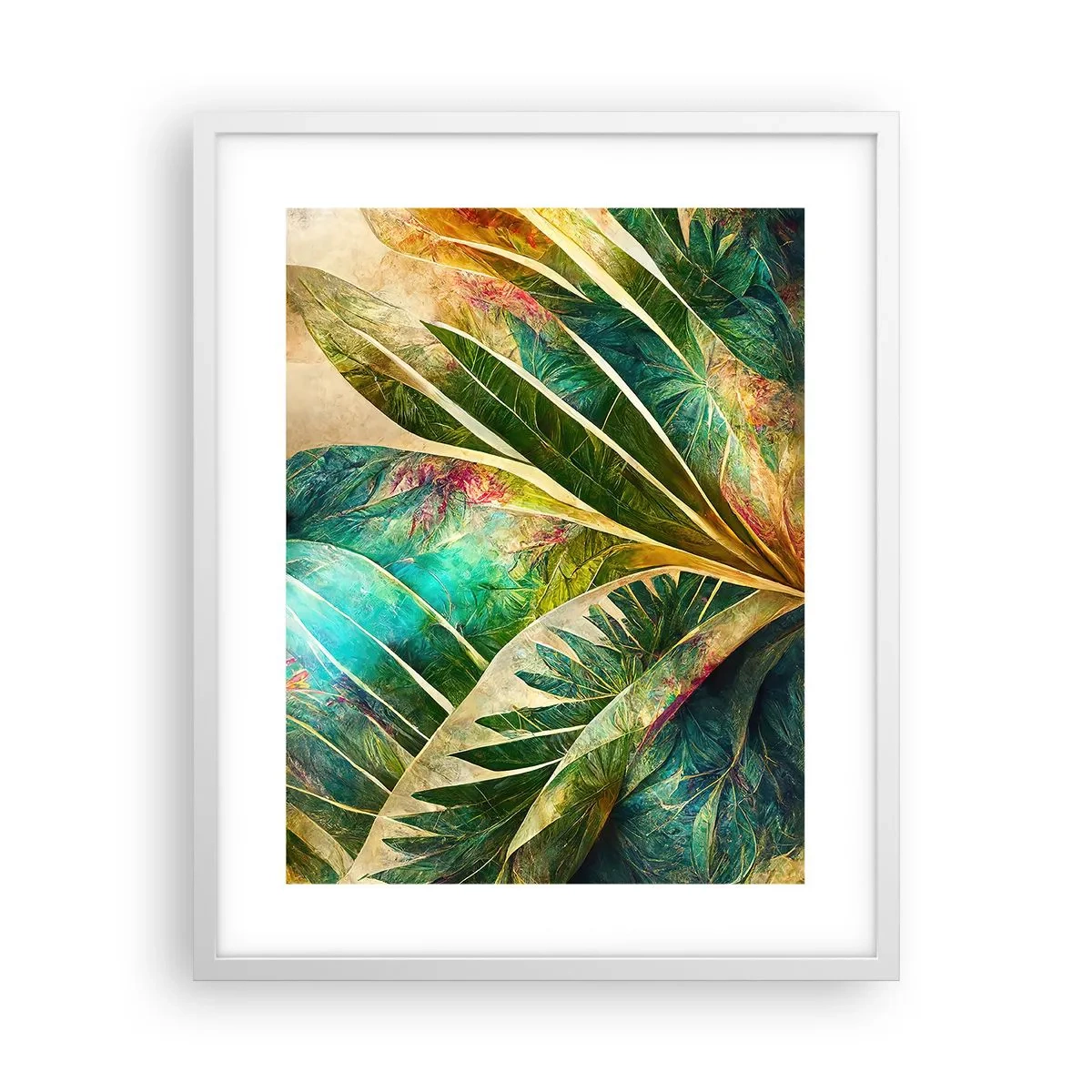 Poster in cornice bianca - I colori dei tropici - 40x50 cm