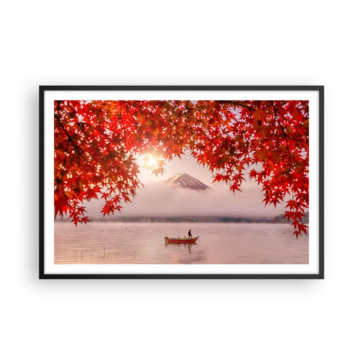 Poster in cornice nera - Nell'atmosfera del Giappone - 91x61 cm
