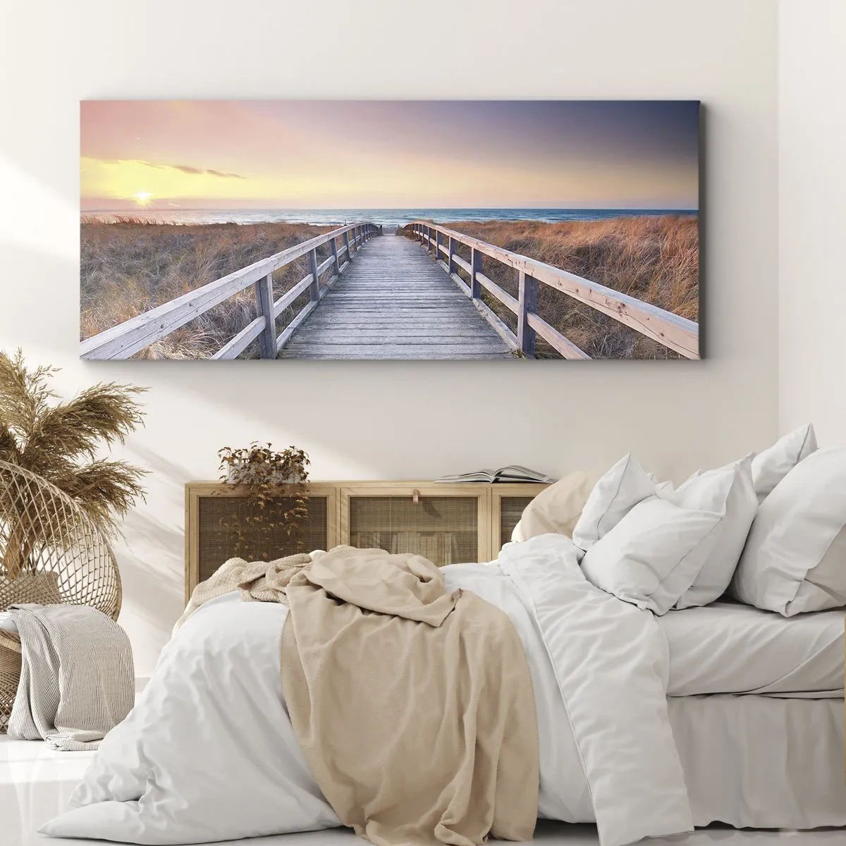 Quadro su tela - Stampe su Tela - Aurora serale baltica - 100x40 cm