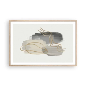 Poster in cornice rovere chiaro - Durata e movimento - 91x61 cm