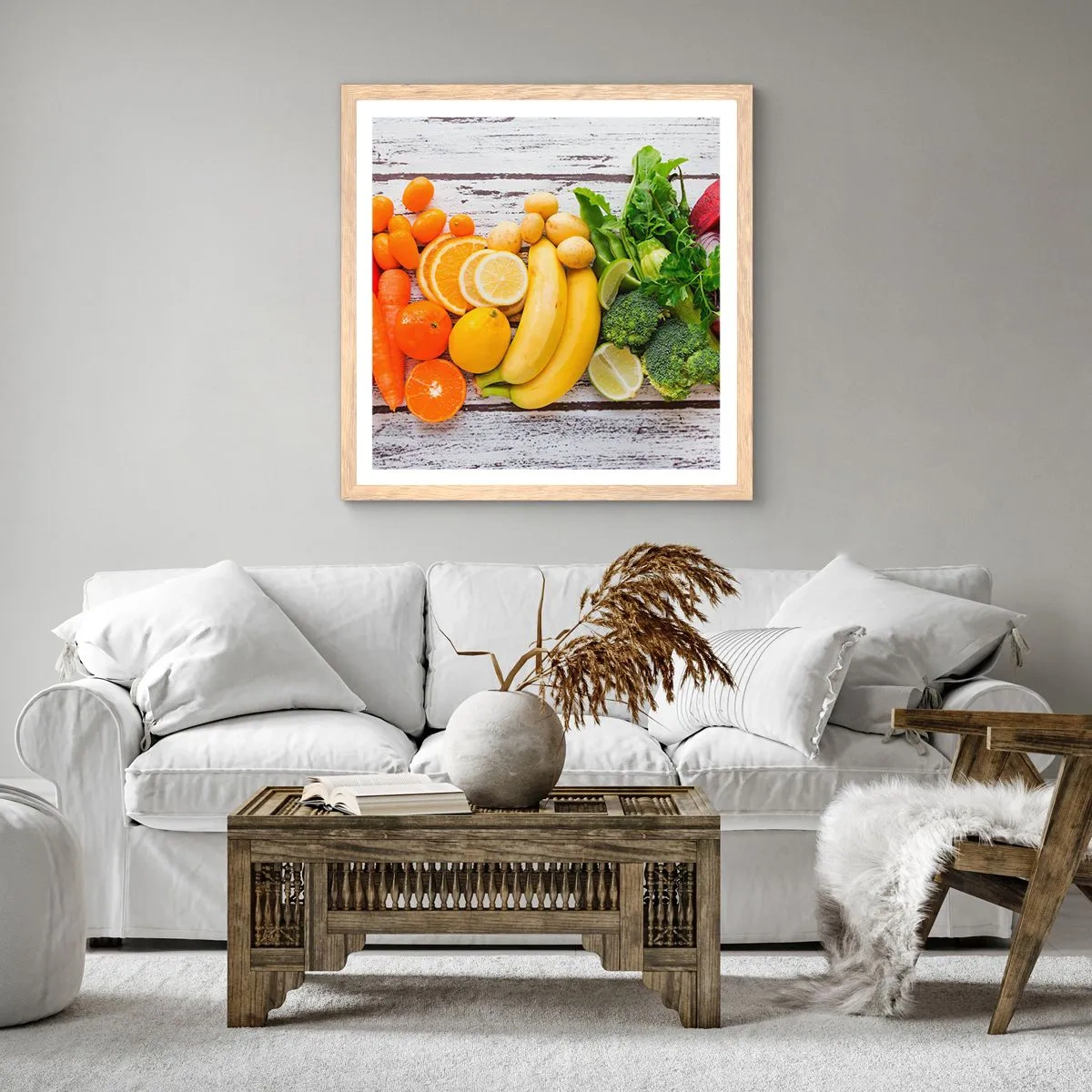 Poster in cornice rovere chiaro - Non basta? - 30x30 cm