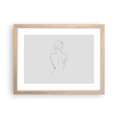 Poster in cornice rovere chiaro - La musica del corpo - 40x30 cm