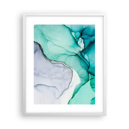 Poster in cornice bianca - Studio in turchese - 40x50 cm