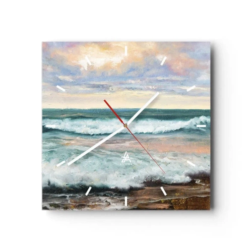 Orologio da parete - Orologio in Vetro - Dove l'anima si calma - 40x40 cm