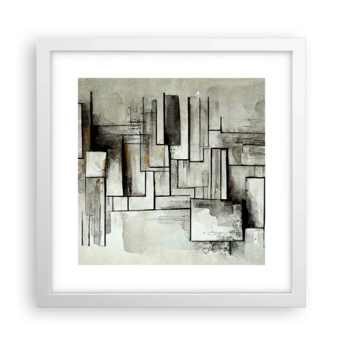 Poster in cornice bianca - La forza della semplicità - 30x30 cm