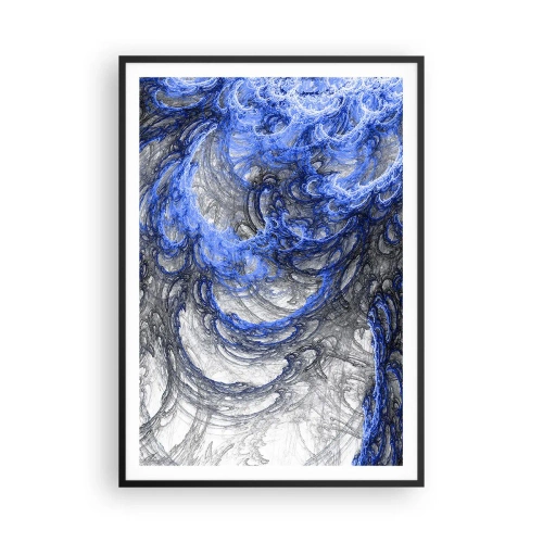 Poster in cornice nera - La nascita dell'onda - 70x100 cm