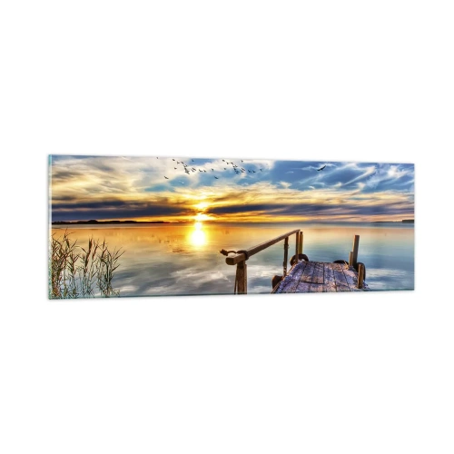 Quadro su vetro - Il vento è andato a dormire - 90x30 cm