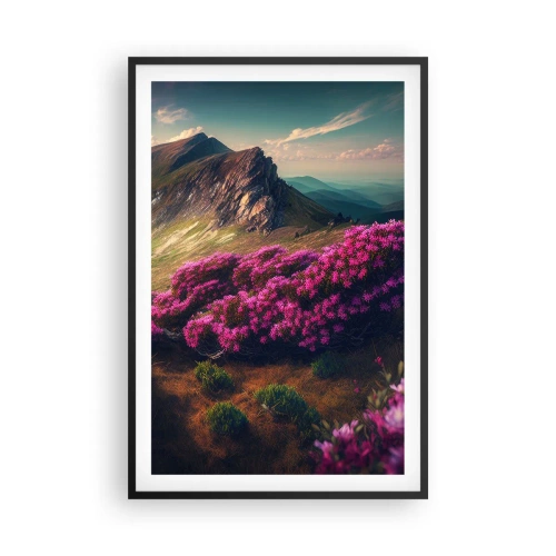 Poster in cornice nera - L'estate sui monti - 61x91 cm