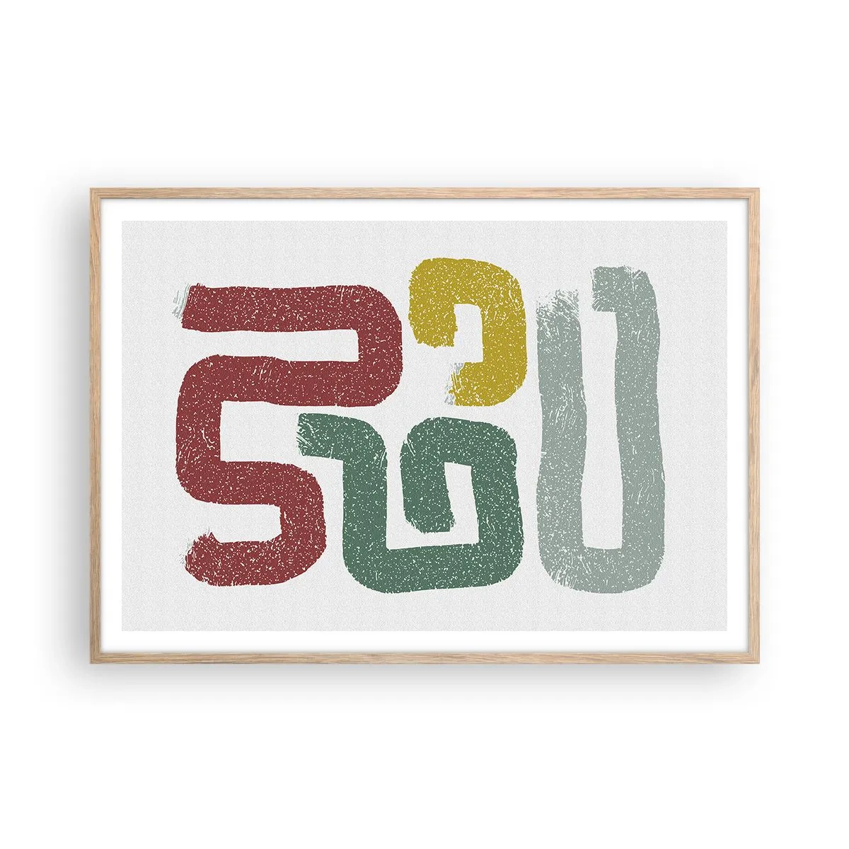 Poster in cornice rovere chiaro - In una lingua sconosciuta - 100x70 cm