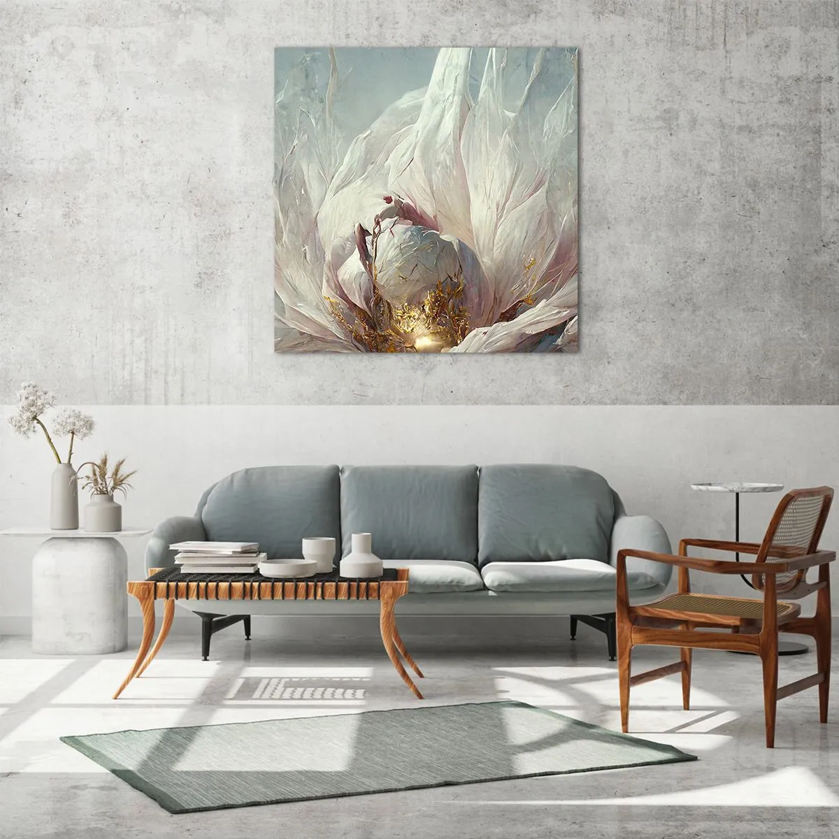 Quadro su vetro - Fiorisce ogni cento anni - 70x70 cm