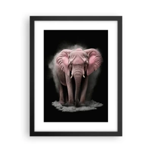 Poster in cornice nera - Non pensare all'elefante rosa! - 30x40 cm