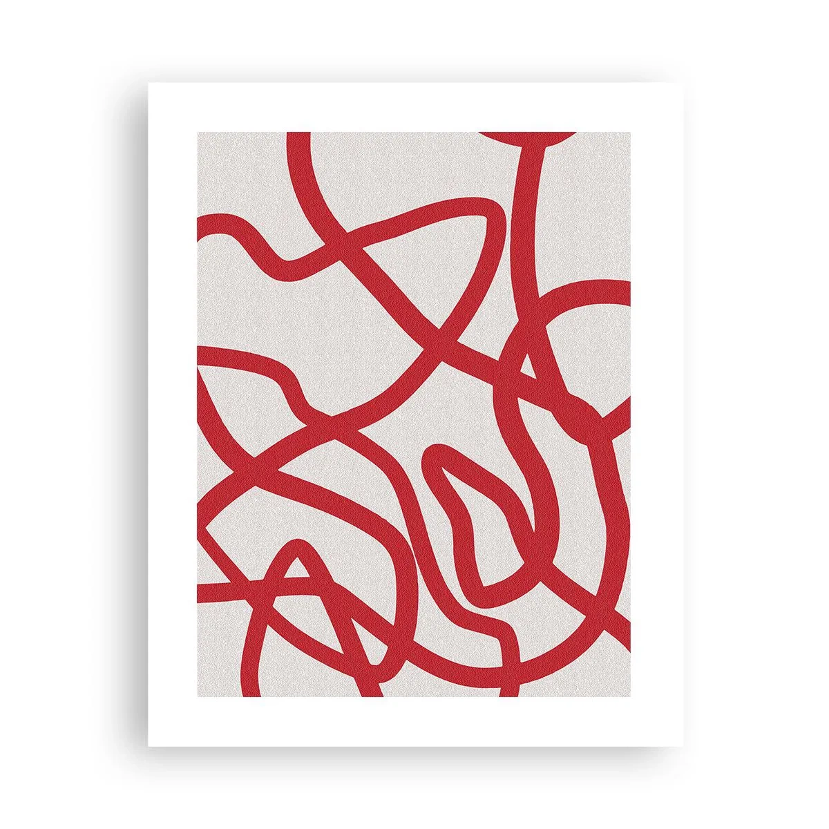 Poster - Rosso su bianco - 40x50 cm