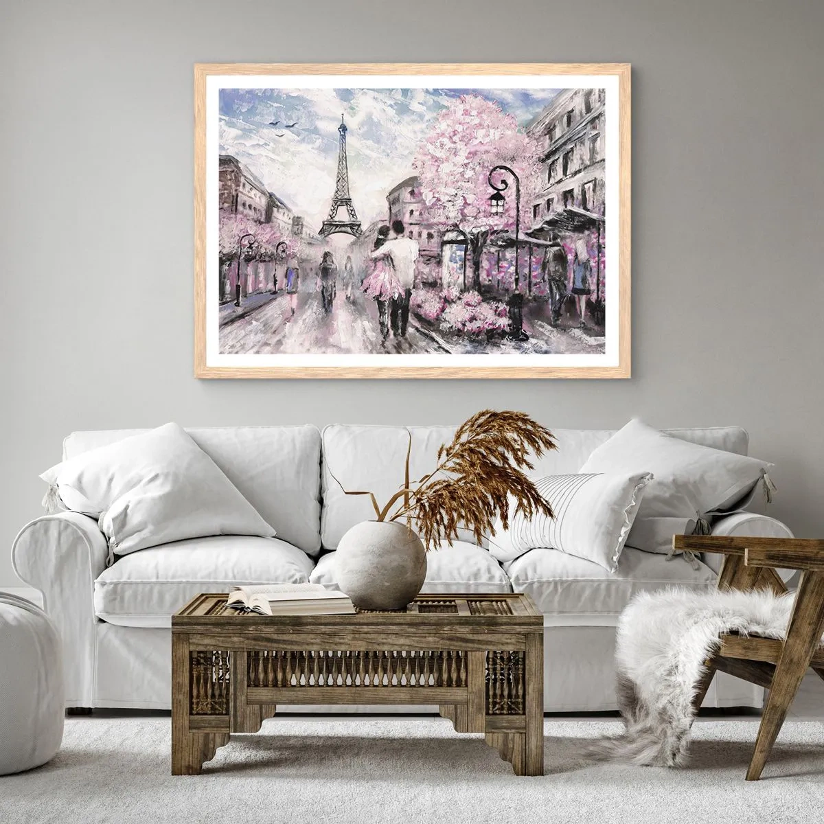 Poster in cornice rovere chiaro - Se innamorarsi, allora solo a... - 70x50 cm