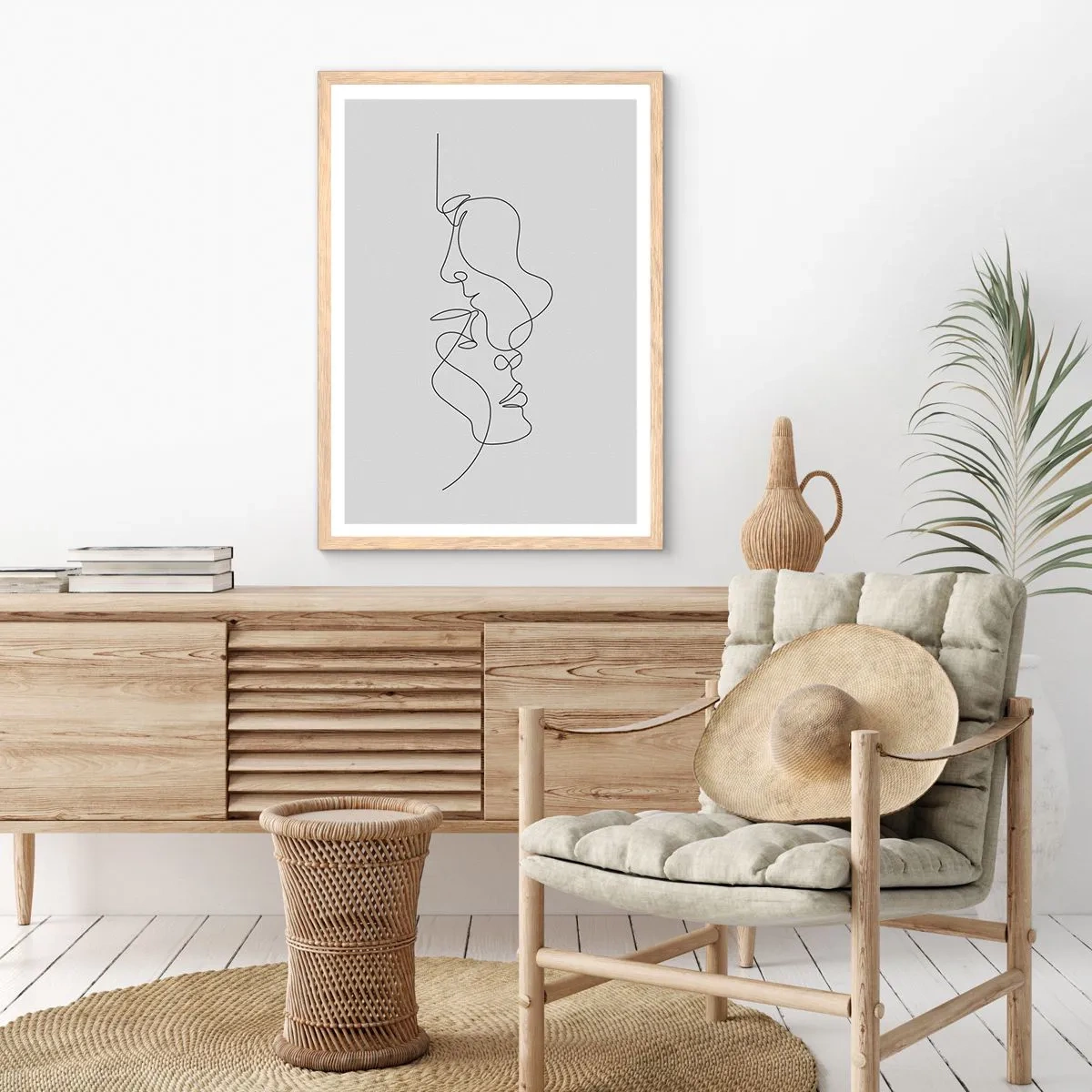 Poster in cornice rovere chiaro - Il calore dei desideri malinconici - 61x91 cm