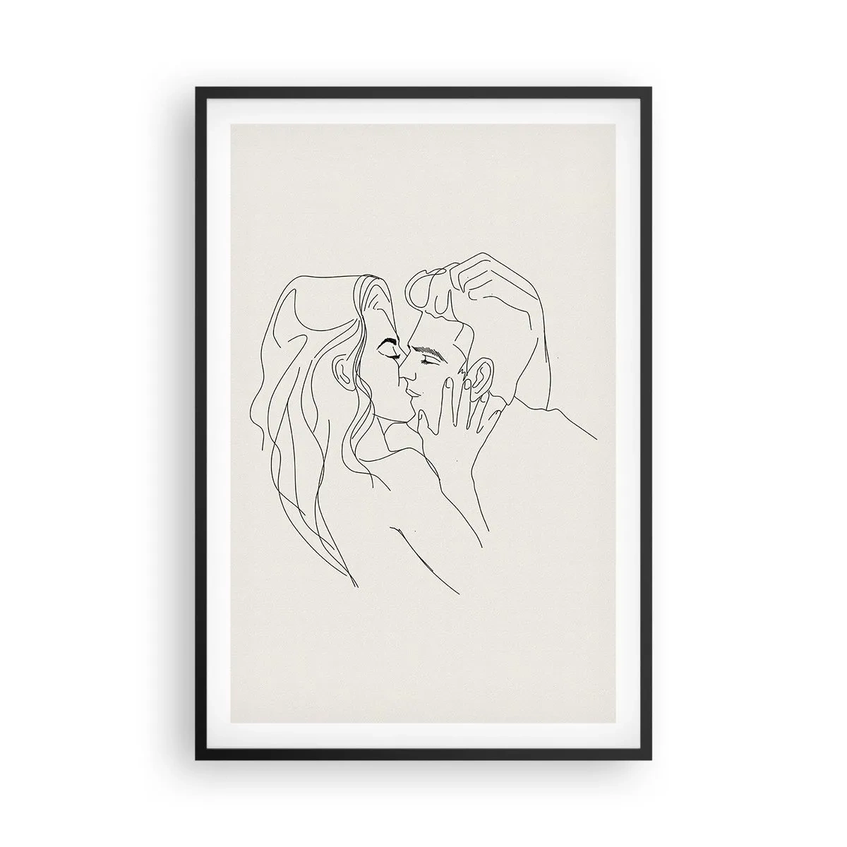 Poster in cornice nera - Intrecciati dal sentimento - 61x91 cm