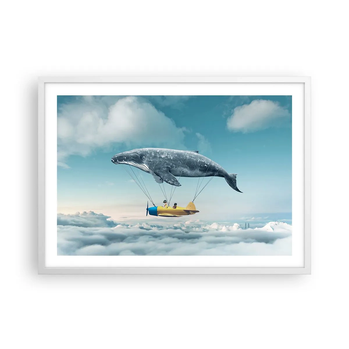 Poster in cornice bianca - Perché no? - 70x50 cm