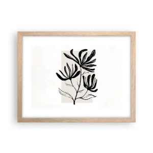 Poster in cornice rovere chiaro - Uno schizzo per l'erbario - 40x30 cm