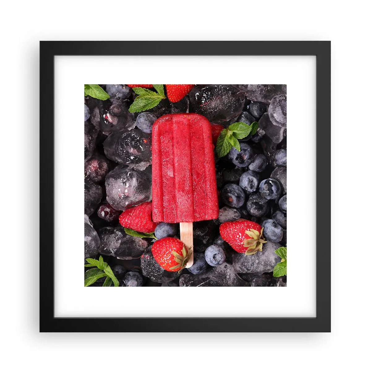 Poster in cornice nera - Il sapore della calda estate - 30x30 cm