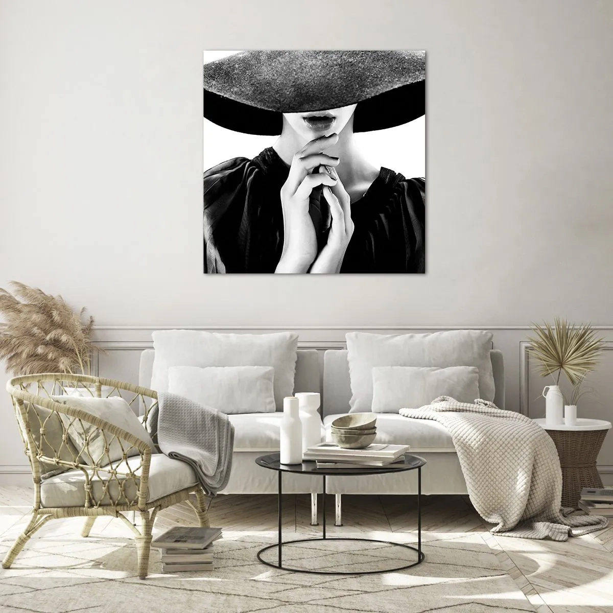 Quadro su vetro - Bellezza celata - 70x70 cm