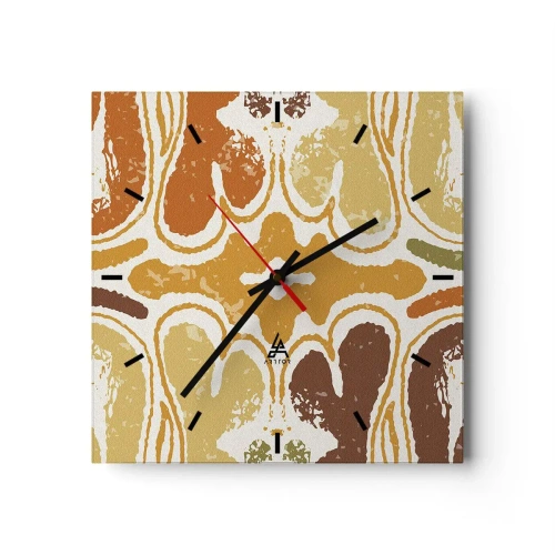 Orologio da parete - Orologio in Vetro - Astrazione sentimentale - 40x40 cm