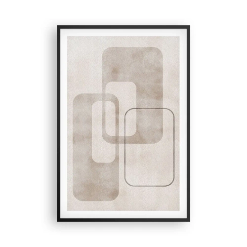 Poster in cornice nera - Giunti geometrici - 61x91 cm