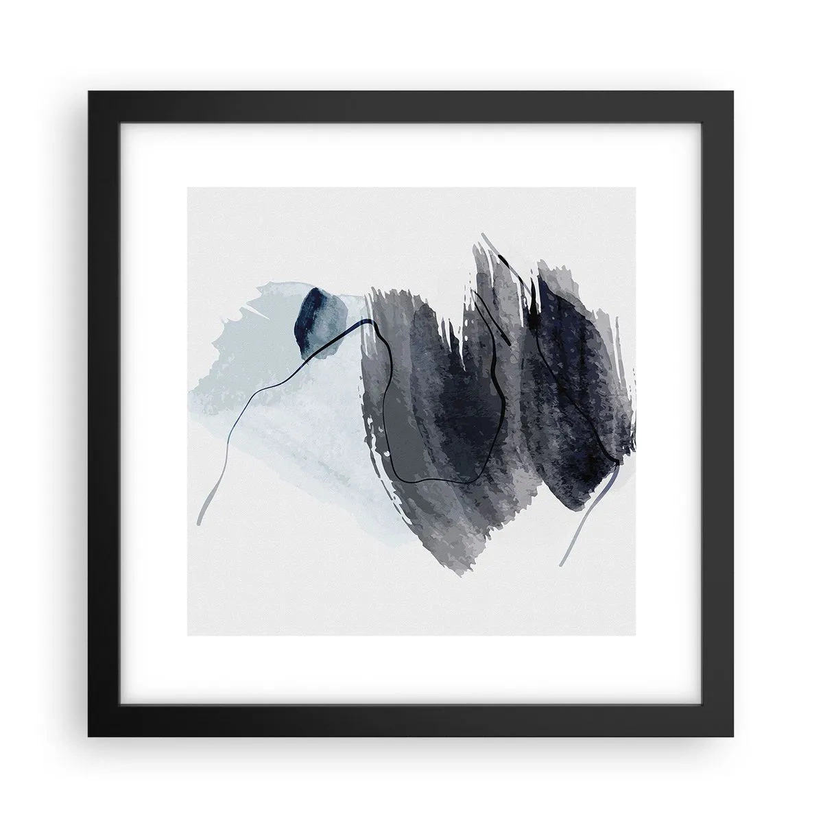 Poster in cornice nera - Intensità e movimento - 30x30 cm
