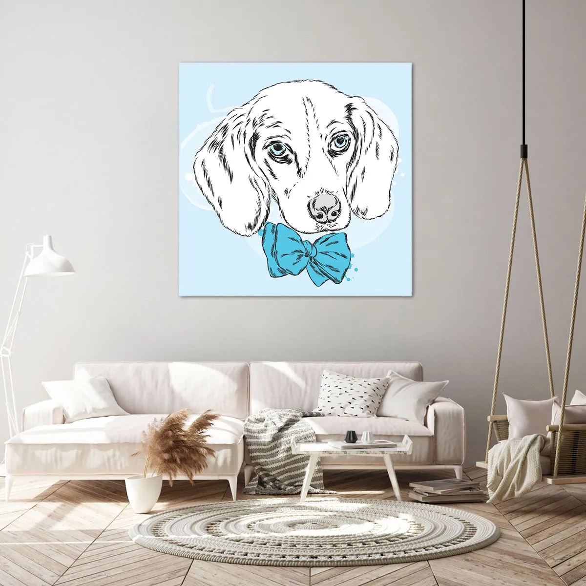 Quadro su tela - Stampe su Tela - Eleganza canina - 60x60 cm