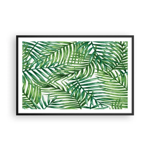 Poster in cornice nera - Sotto un baldacchino verde - 91x61 cm