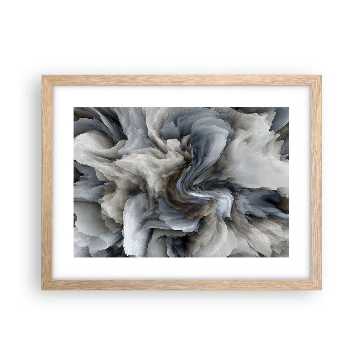 Poster in cornice rovere chiaro - Pietra in fiore - 40x30 cm