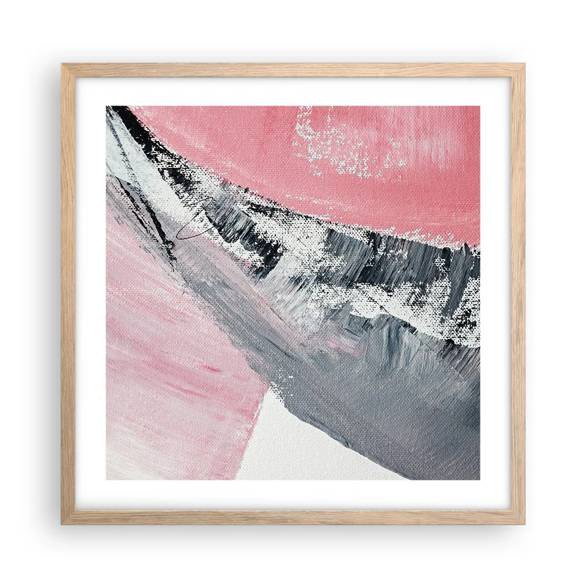 Poster in cornice rovere chiaro - Composizione abbinata - 50x50 cm