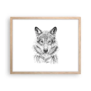 Poster in cornice rovere chiaro - Condottiero nato - 50x40 cm