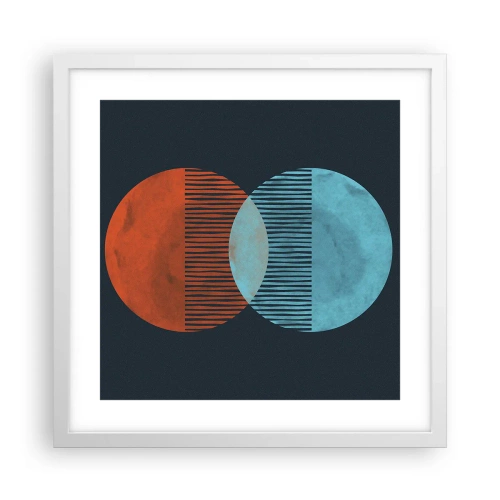 Poster in cornice bianca - Fantasia astronomica - 40x40 cm