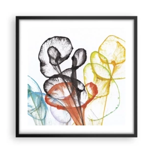 Poster in cornice nera - Fiori con l'anima - 50x50 cm
