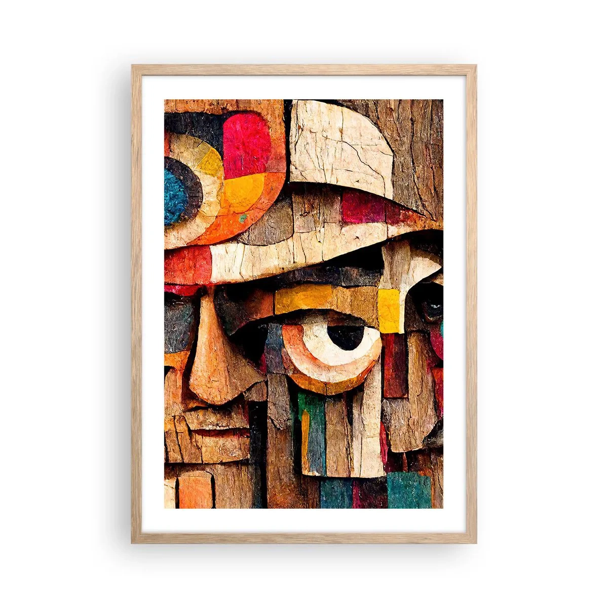 Poster in cornice rovere chiaro - Ti vedo... - 50x70 cm