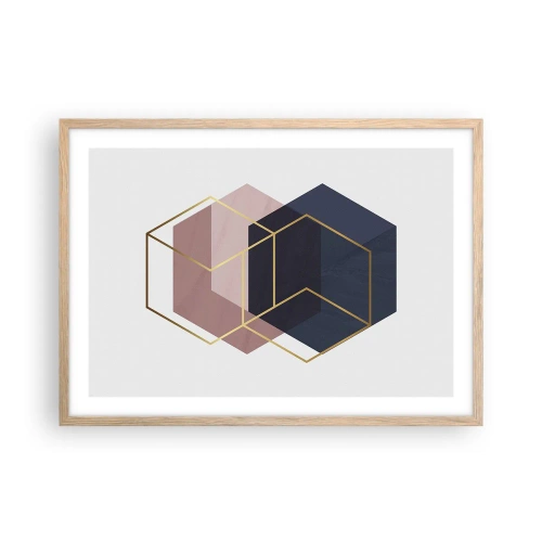 Poster in cornice rovere chiaro - La forza della semplicità - 70x50 cm