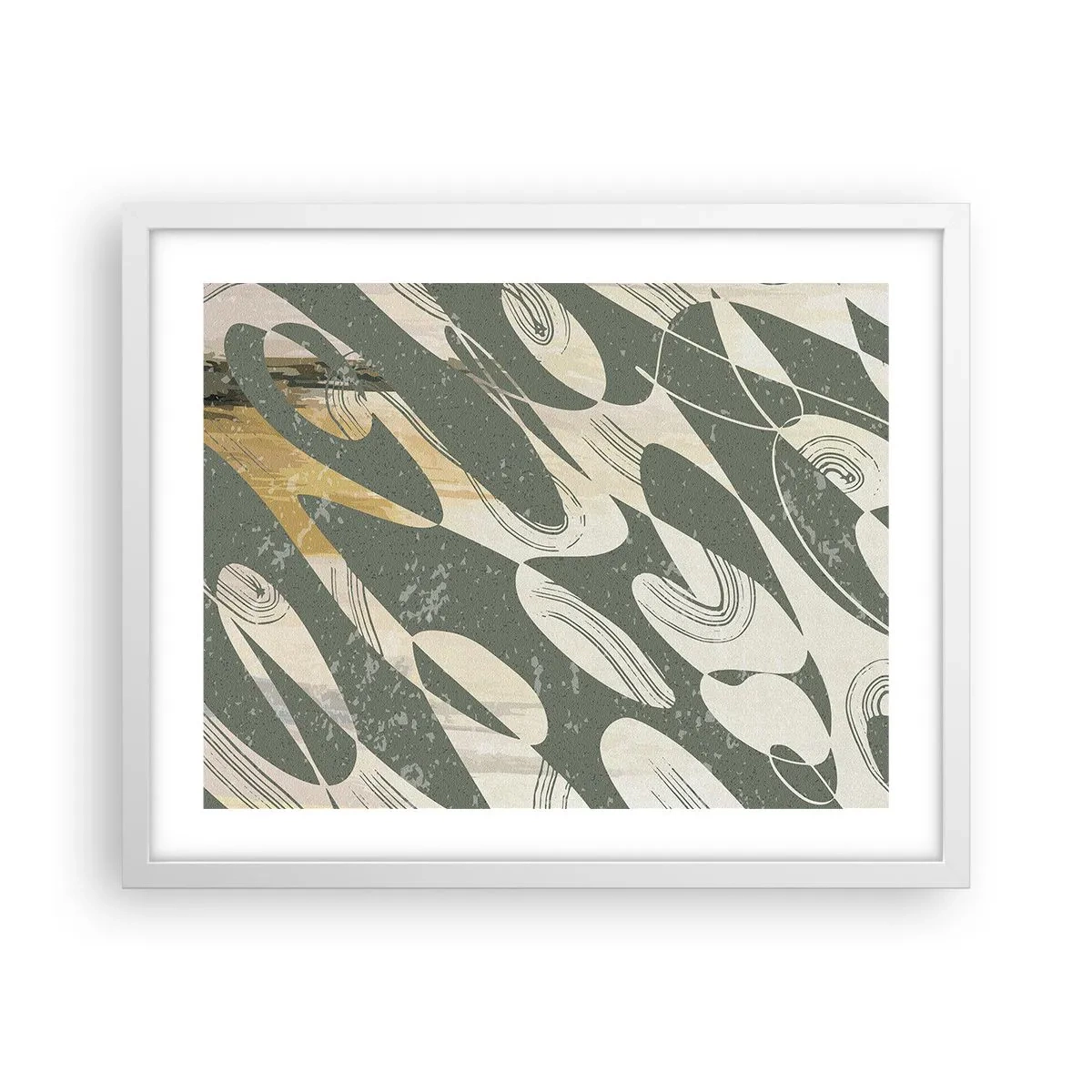 Poster in cornice bianca - Astrazione ritmica - 50x40 cm