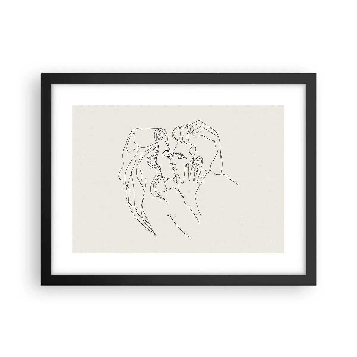 Poster in cornice nera - Intrecciati dal sentimento - 40x30 cm